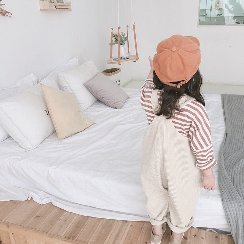 Cord-Latzhose - Cream