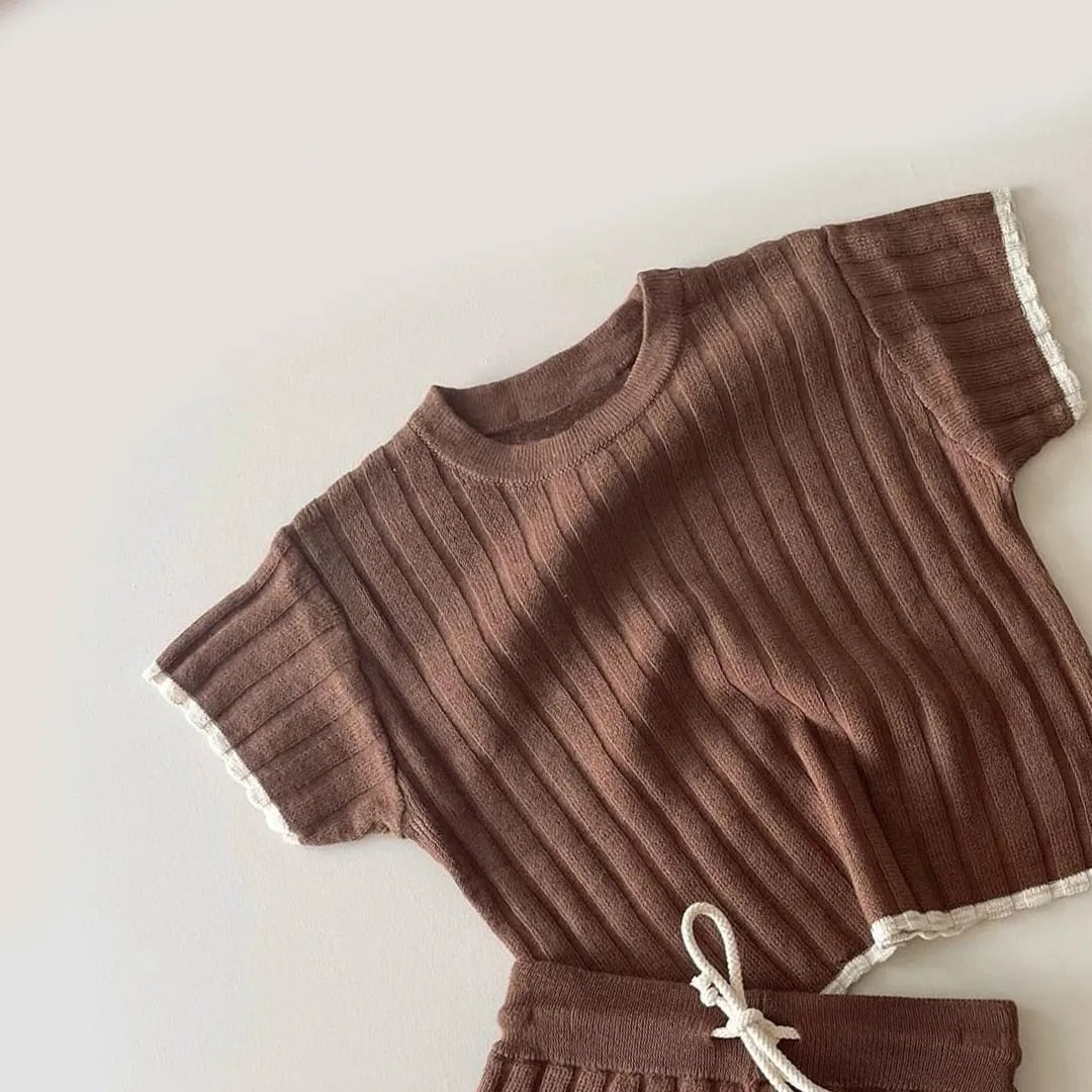 Geripptes Sommer-Set