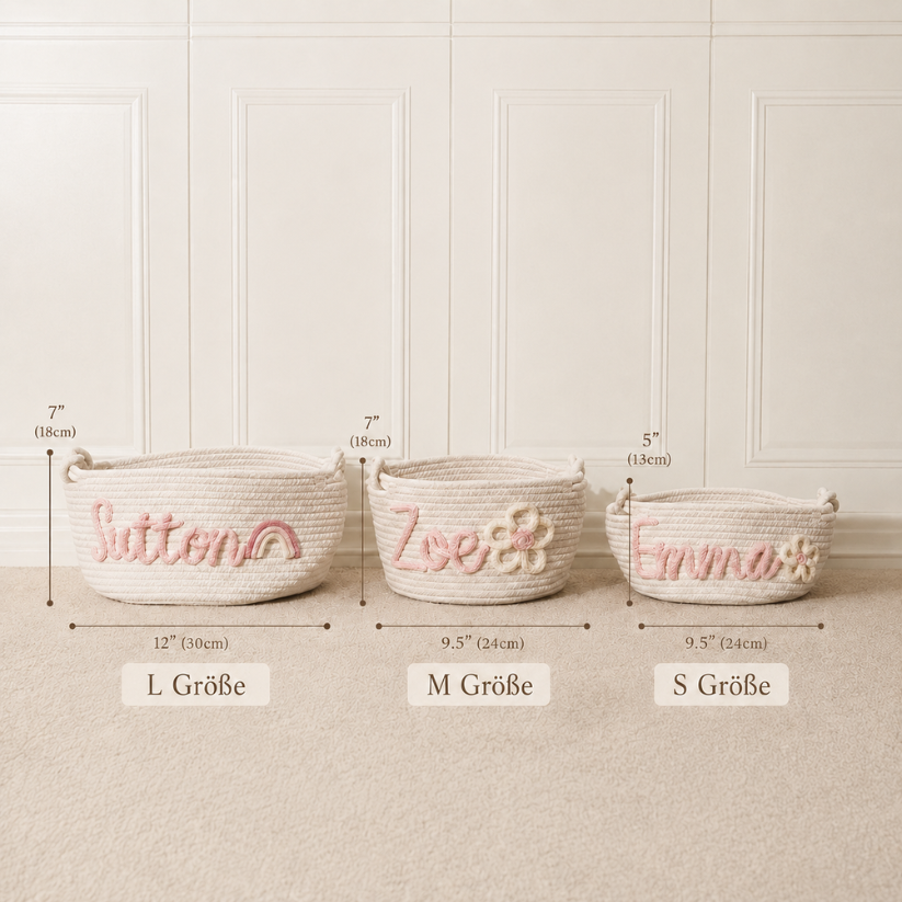 Personalisierter Babykorb mit Namen + Bärenmütze GRATIS