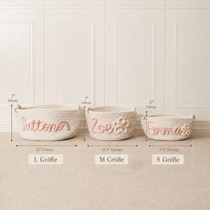 Personalisierter Babykorb mit Namen + Bärenmütze GRATIS