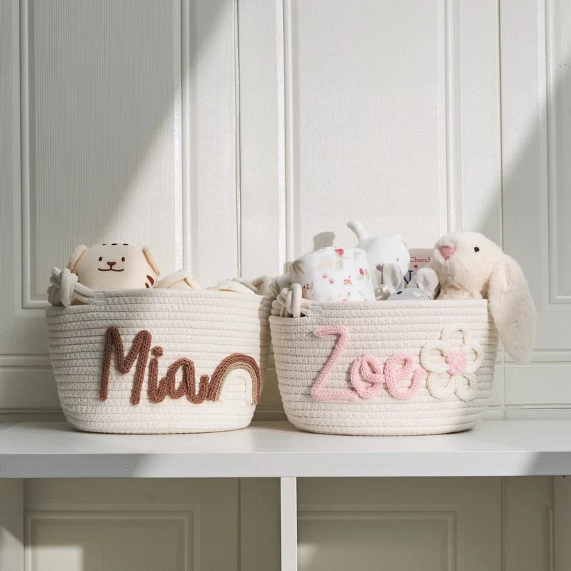 Personalisierter Babykorb mit Namen + Bärenmütze GRATIS
