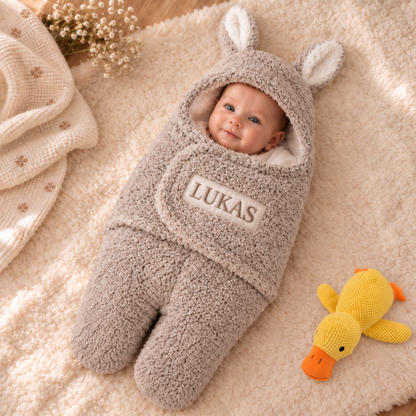Personalisierter Hasen-Pucksack + Kuscheltier GRATIS