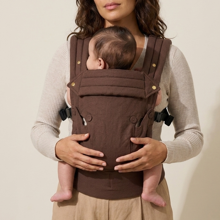 Babytrage - Cocoa Leinen