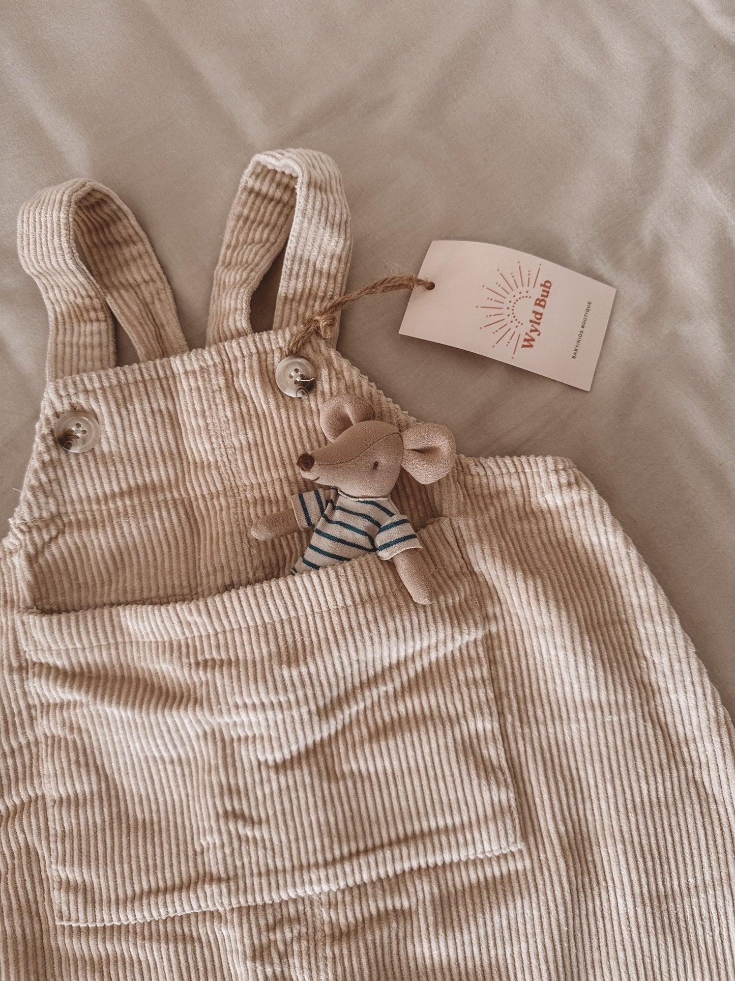 Cord-Latzhose - Cream