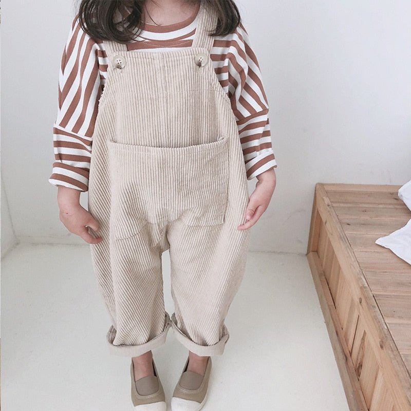Cord-Latzhose - Cream