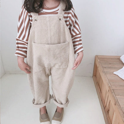 Cord-Latzhose - Cream