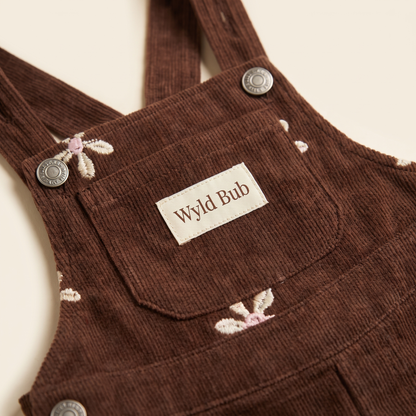 Flower Corduroy-Kleid