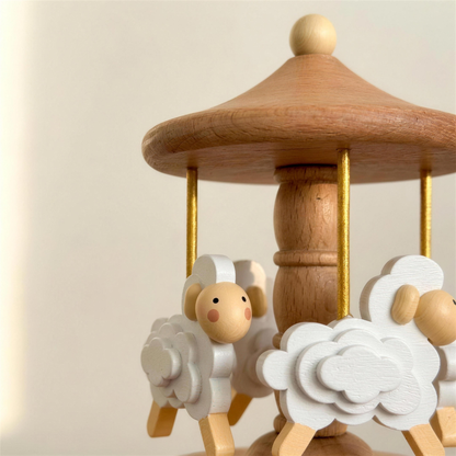 Erbstück Holz-Musikkarussell - Schaf