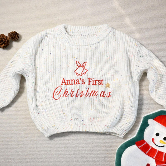 Personalisierter „Mein erstes Weihnachten“ Pullover