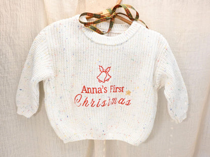 Personalisierter „Mein erstes Weihnachten“ Pullover