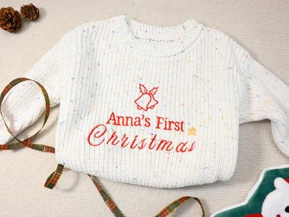 Personalisierter „Mein erstes Weihnachten“ Pullover