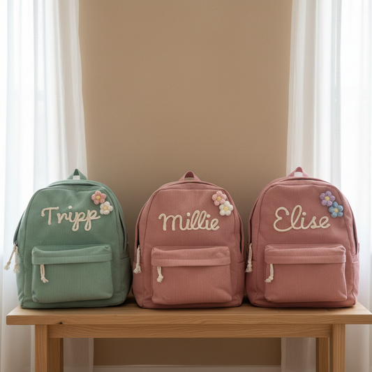 Handgestrickter personalisierter Rucksack