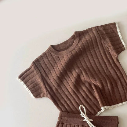 Geripptes Sommer-Set