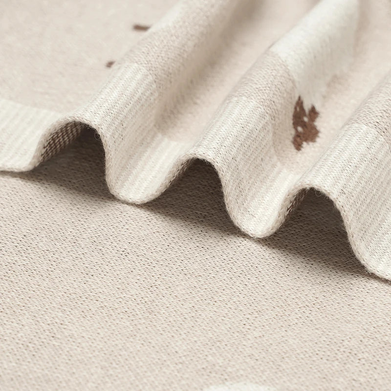 Schaf-Strickdecke